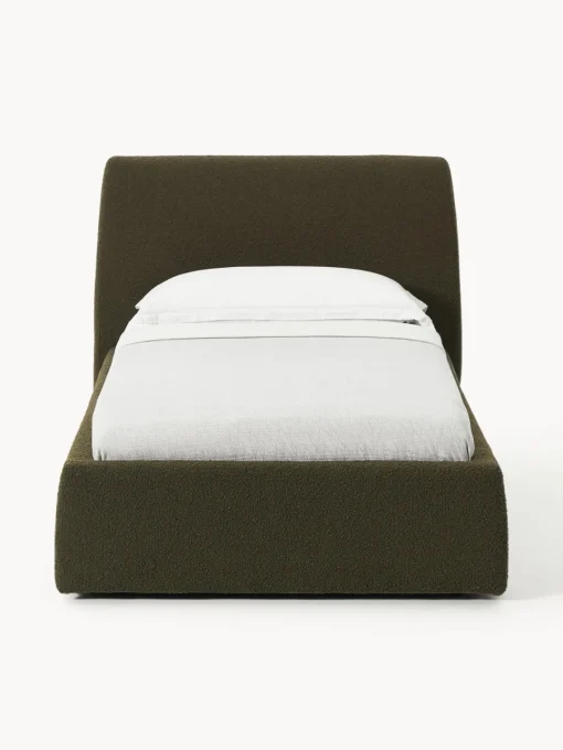 Westwing Collection Cama individual en tejido bouclé Cloud