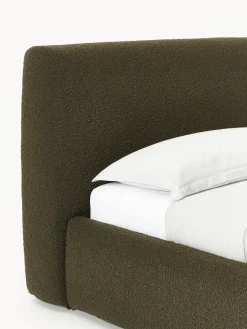 Westwing Collection Cama individual en tejido bouclé Cloud