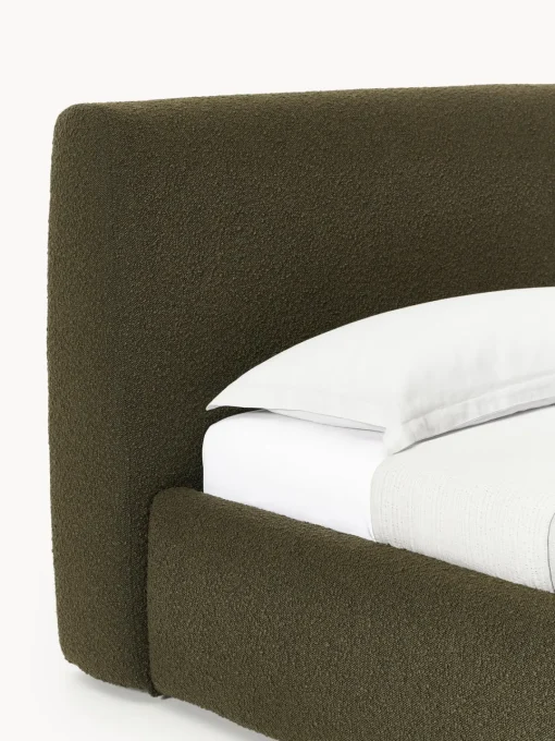 Westwing Collection Cama individual en tejido bouclé Cloud