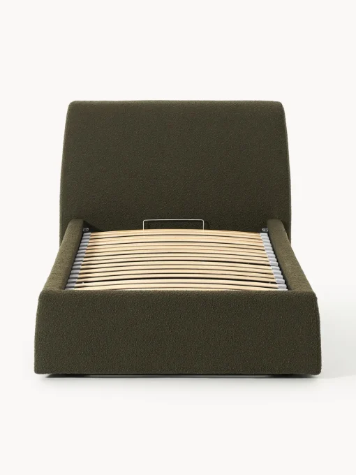 Westwing Collection Cama individual en tejido bouclé con espacio de almacenamiento Cloud^ Camas Individuales|Camas Tapizadas