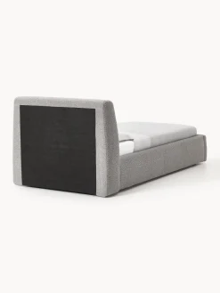 Westwing Collection Cama individual en tejido bouclé con espacio de almacenamiento Cloud