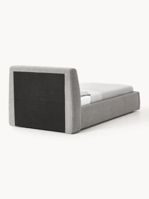 Westwing Collection Cama individual en tejido bouclé con espacio de almacenamiento Cloud