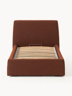 Westwing Collection Cama individual en tejido bouclé con espacio de almacenamiento Cloud^ Camas Individuales|Camas Tapizadas