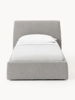 Westwing Collection Cama individual en tejido bouclé Cloud^ Camas Individuales|Camas Tapizadas