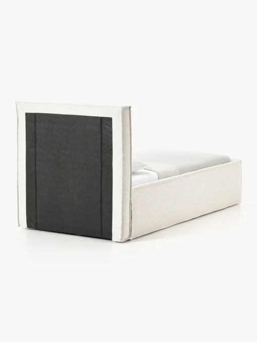 Westwing Collection Cama individual tapizada en tejido bouclé con espacio de almacenamiento Dream
