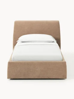 Westwing Collection Cama individual tapizada con espacio de almacenamiento Cloud