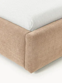 Westwing Collection Cama individual tapizada con espacio de almacenamiento Cloud