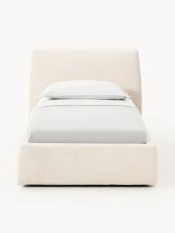 Westwing Collection Cama individual tapizada con espacio de almacenamiento Cloud