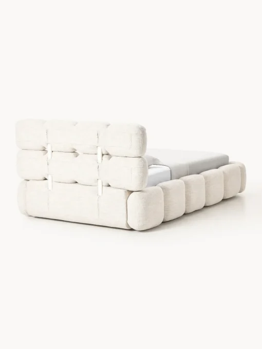 Westwing Collection Cama individual tapizada en borreguillo bouclé con espacio de almacenamiento Tayla^ Camas Individuales|Camas Tapizadas