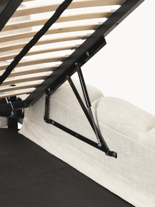 Westwing Collection Cama individual tapizada en borreguillo bouclé con espacio de almacenamiento Tayla^ Camas Individuales|Camas Tapizadas
