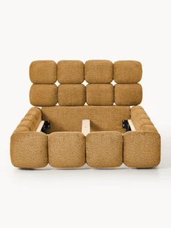 Westwing Collection Cama individual tapizada en borreguillo bouclé Tayla