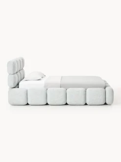 Westwing Collection Cama individual tapizada en borreguillo bouclé Tayla