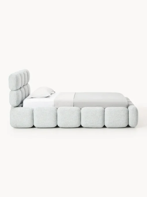 Westwing Collection Cama individual tapizada en borreguillo bouclé Tayla