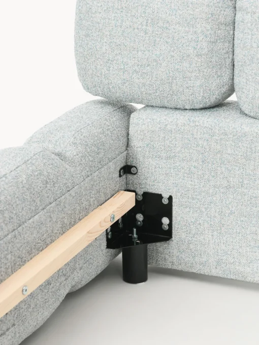 Westwing Collection Cama individual tapizada en borreguillo bouclé Tayla