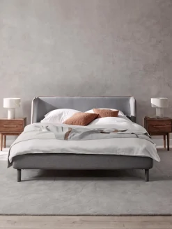 Westwing Collection Cama tapizada con cabecero Luma^ Camas Tapizadas