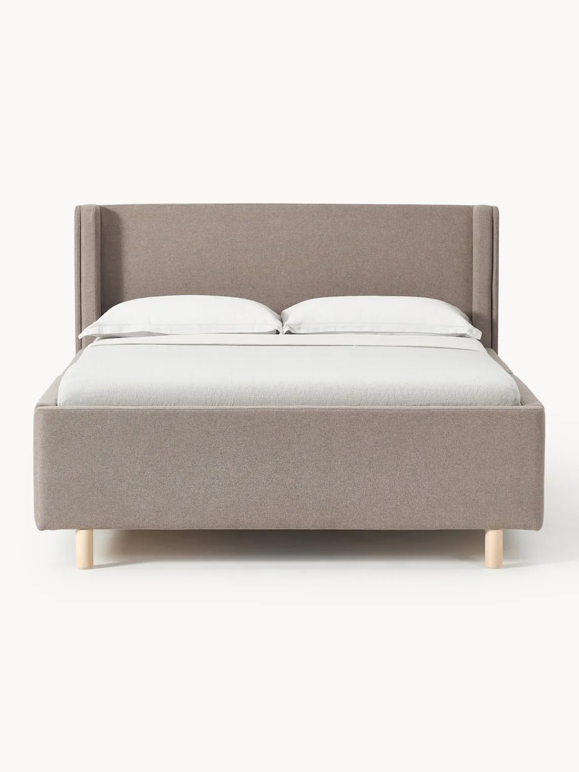 Westwing Collection Cama tapizada con espacio de almacenamiento Arche