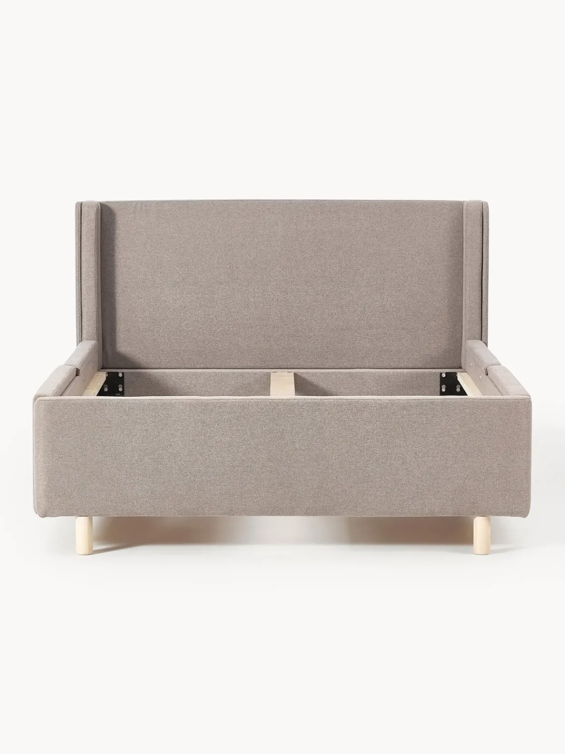Westwing Collection Cama tapizada con espacio de almacenamiento Arche