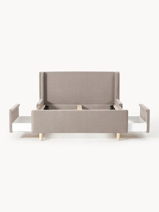 Westwing Collection Cama tapizada con espacio de almacenamiento Arche