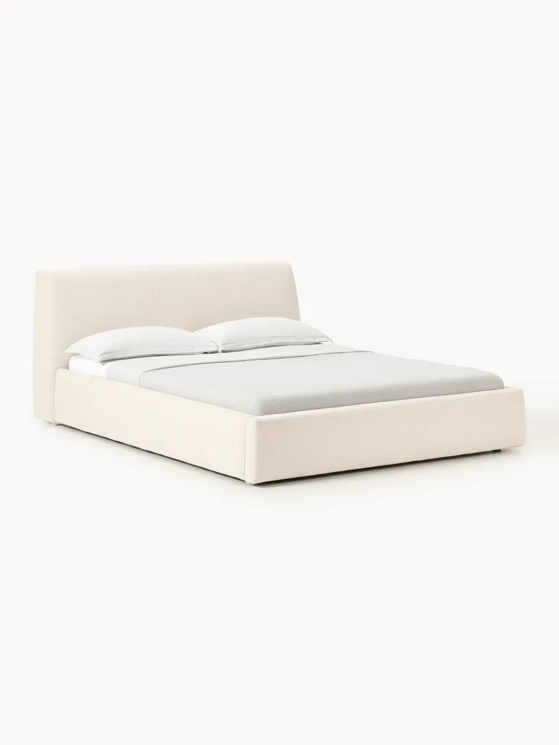 Westwing Collection Cama tapizada con espacio de almacenamiento Cloud