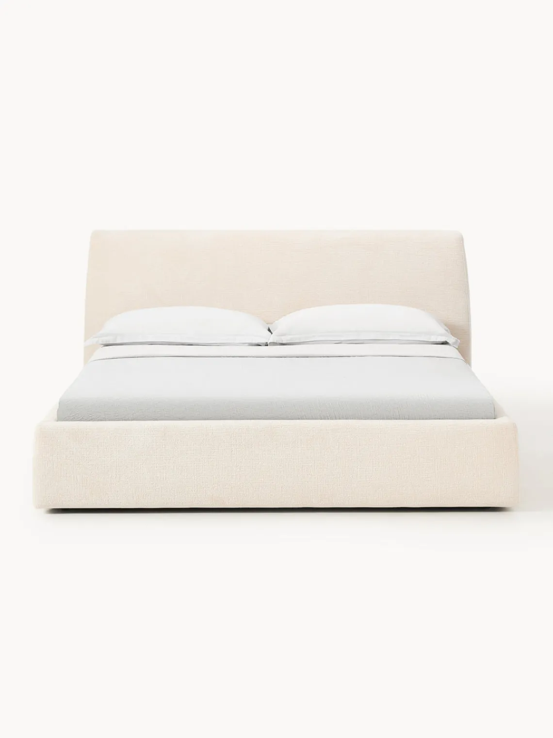 Westwing Collection Cama tapizada con espacio de almacenamiento Cloud