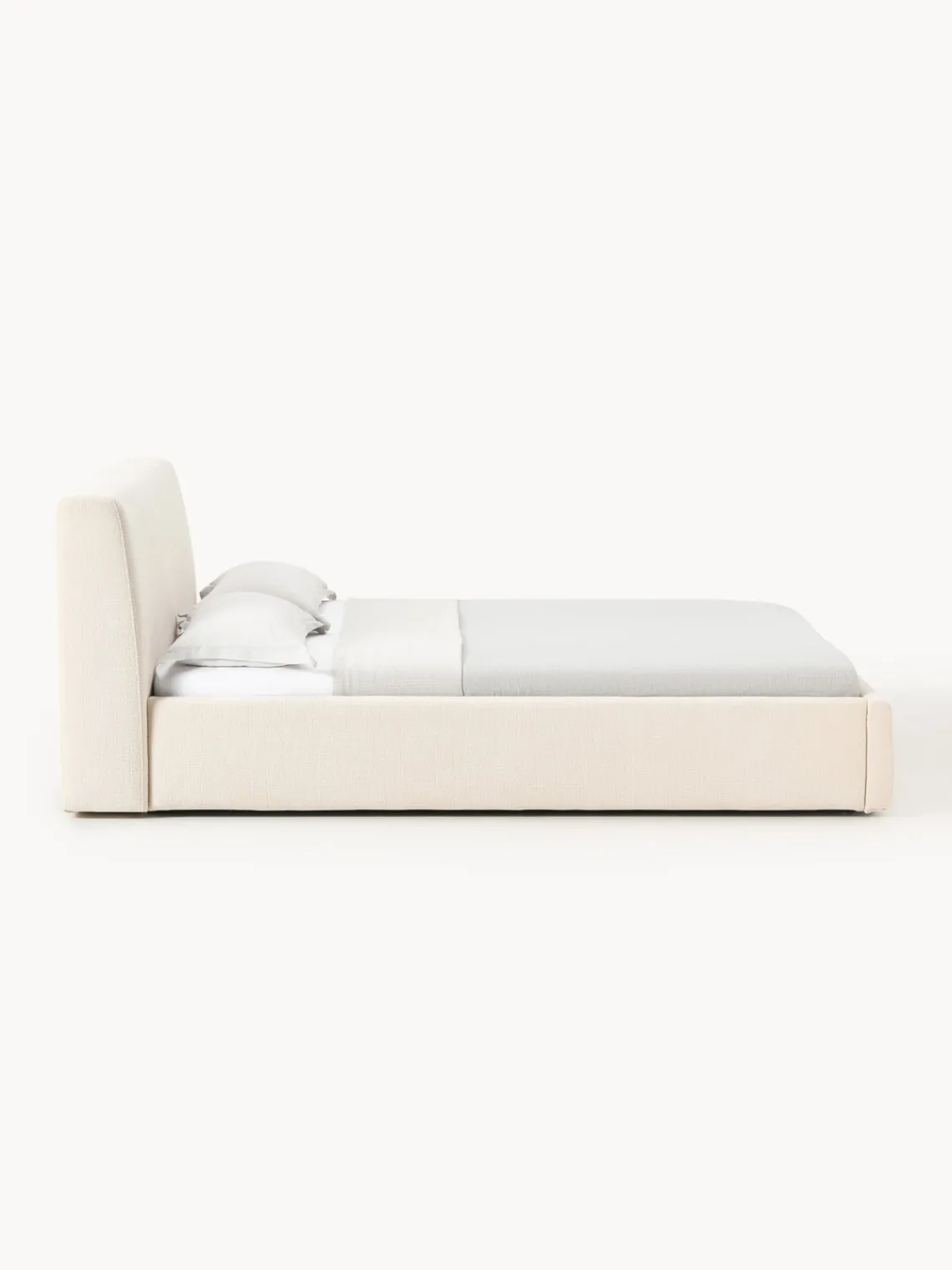 Westwing Collection Cama tapizada con espacio de almacenamiento Cloud