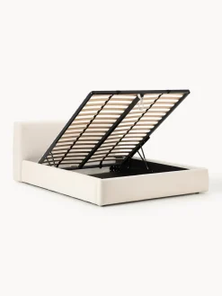 Westwing Collection Cama tapizada con espacio de almacenamiento Cloud