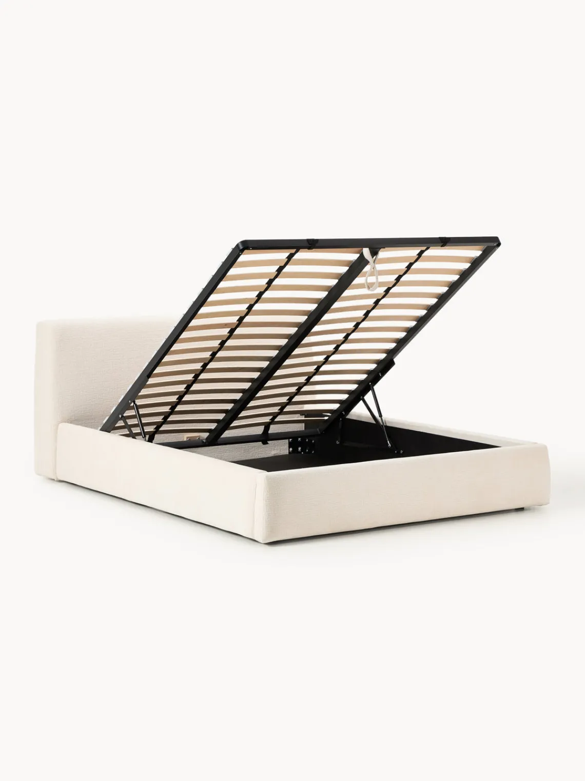 Westwing Collection Cama tapizada con espacio de almacenamiento Cloud