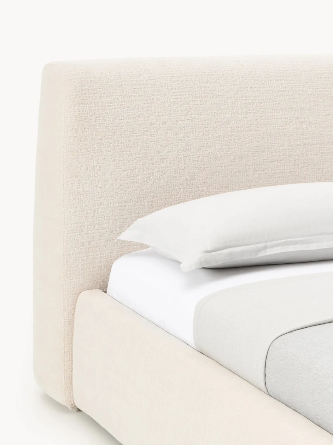 Westwing Collection Cama tapizada con espacio de almacenamiento Cloud