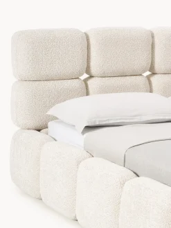 Westwing Collection Cama tapizada de borreguillo bouclé Tayla^ Camas Tapizadas|Camas