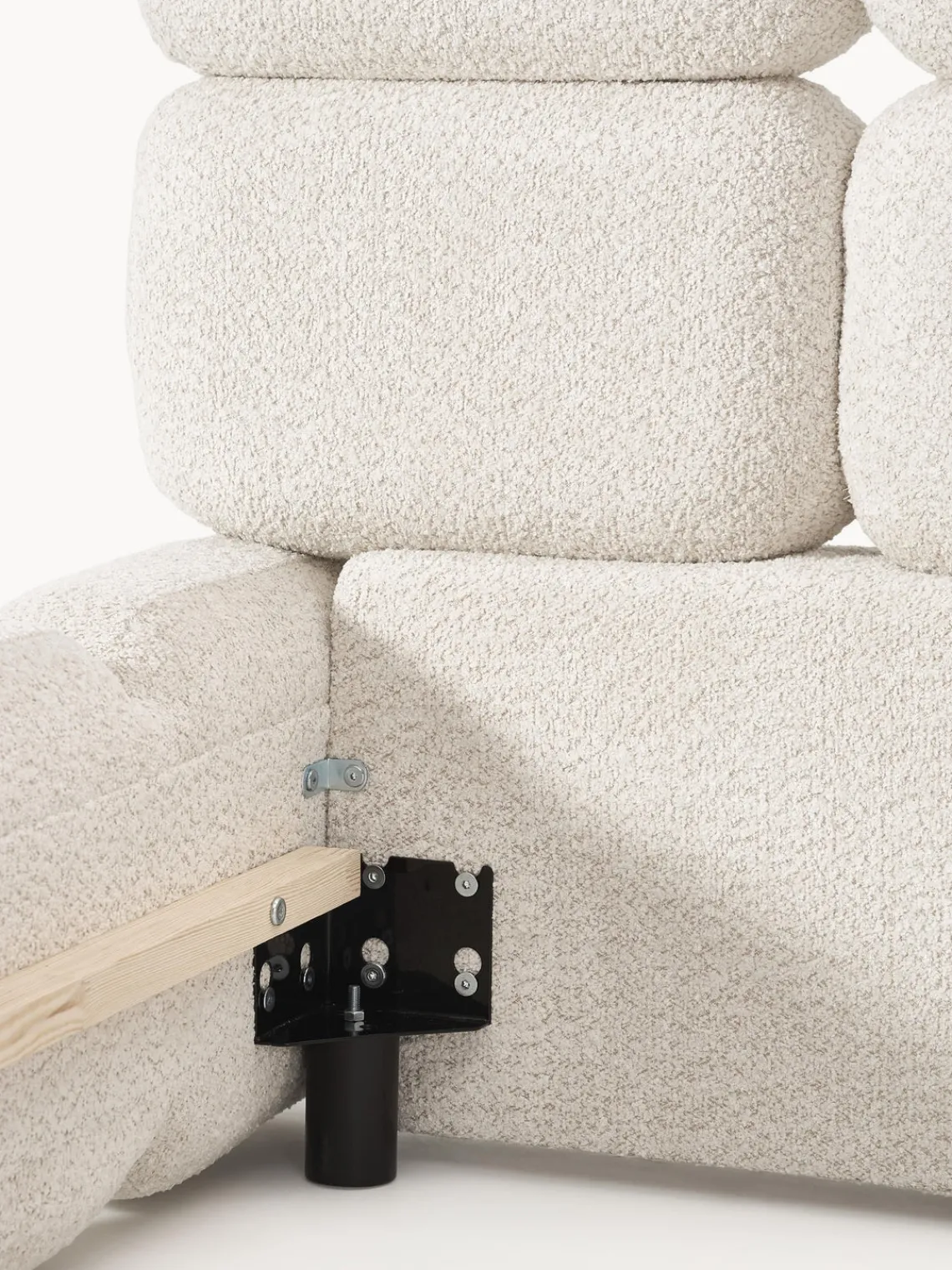 Westwing Collection Cama tapizada de borreguillo bouclé Tayla^ Camas Tapizadas|Camas