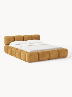 Westwing Collection Cama tapizada de borreguillo bouclé Tayla