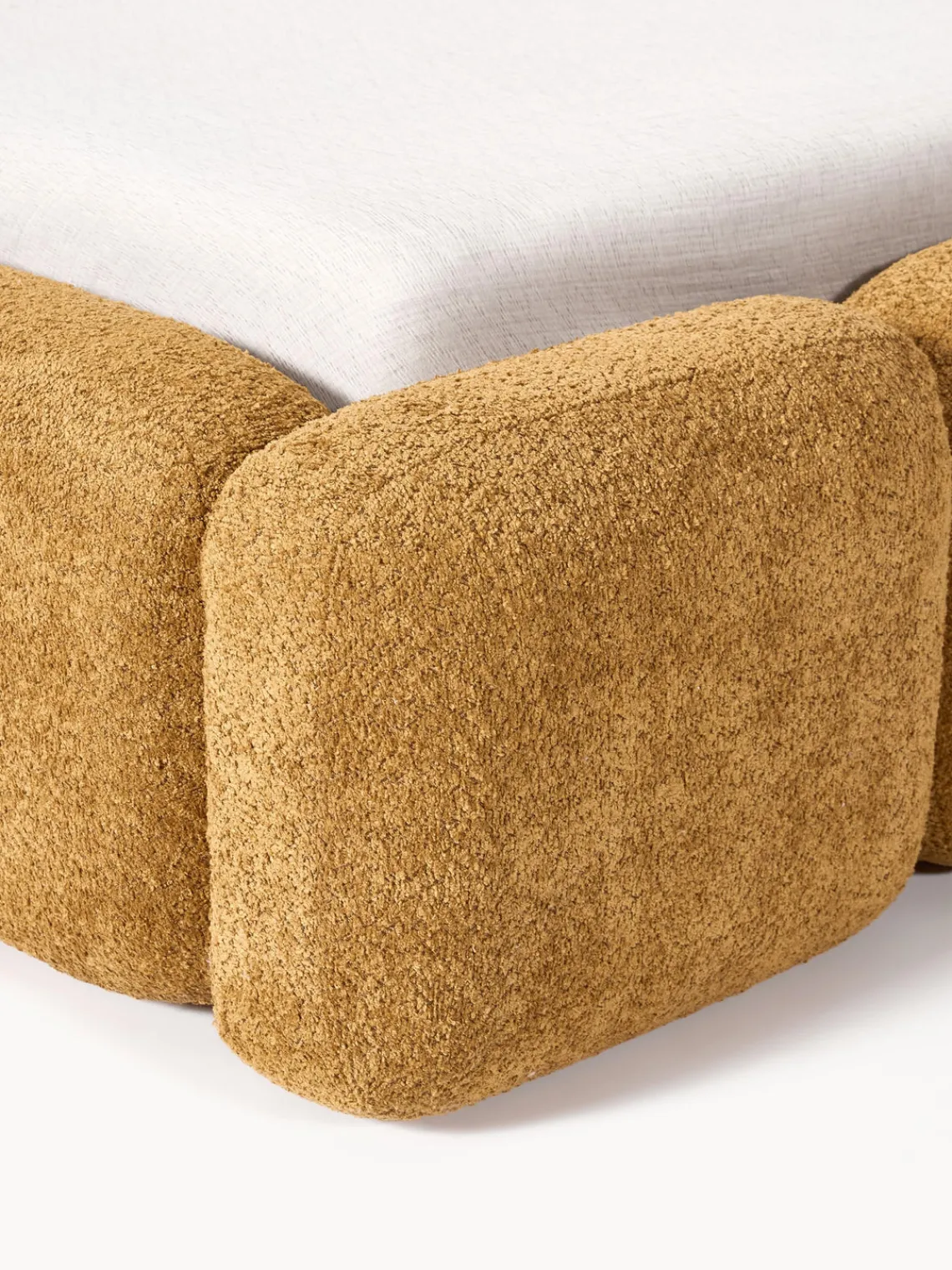 Westwing Collection Cama tapizada de borreguillo bouclé Tayla