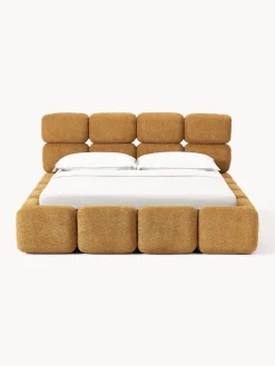 Westwing Collection Cama tapizada de borreguillo bouclé Tayla^ Camas Tapizadas|Camas