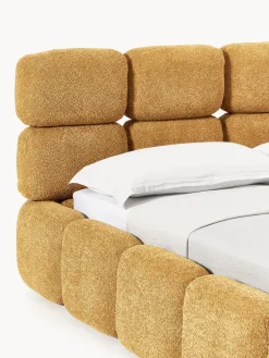 Westwing Collection Cama tapizada de borreguillo bouclé Tayla^ Camas Tapizadas|Camas