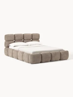 Westwing Collection Cama tapizada de borreguillo bouclé Tayla