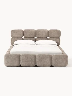 Westwing Collection Cama tapizada de borreguillo bouclé Tayla