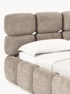 Westwing Collection Cama tapizada de borreguillo bouclé Tayla