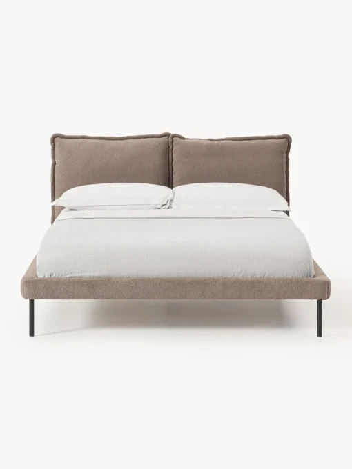 Westwing Collection Cama tapizada de borreguillo bouclé Amelia