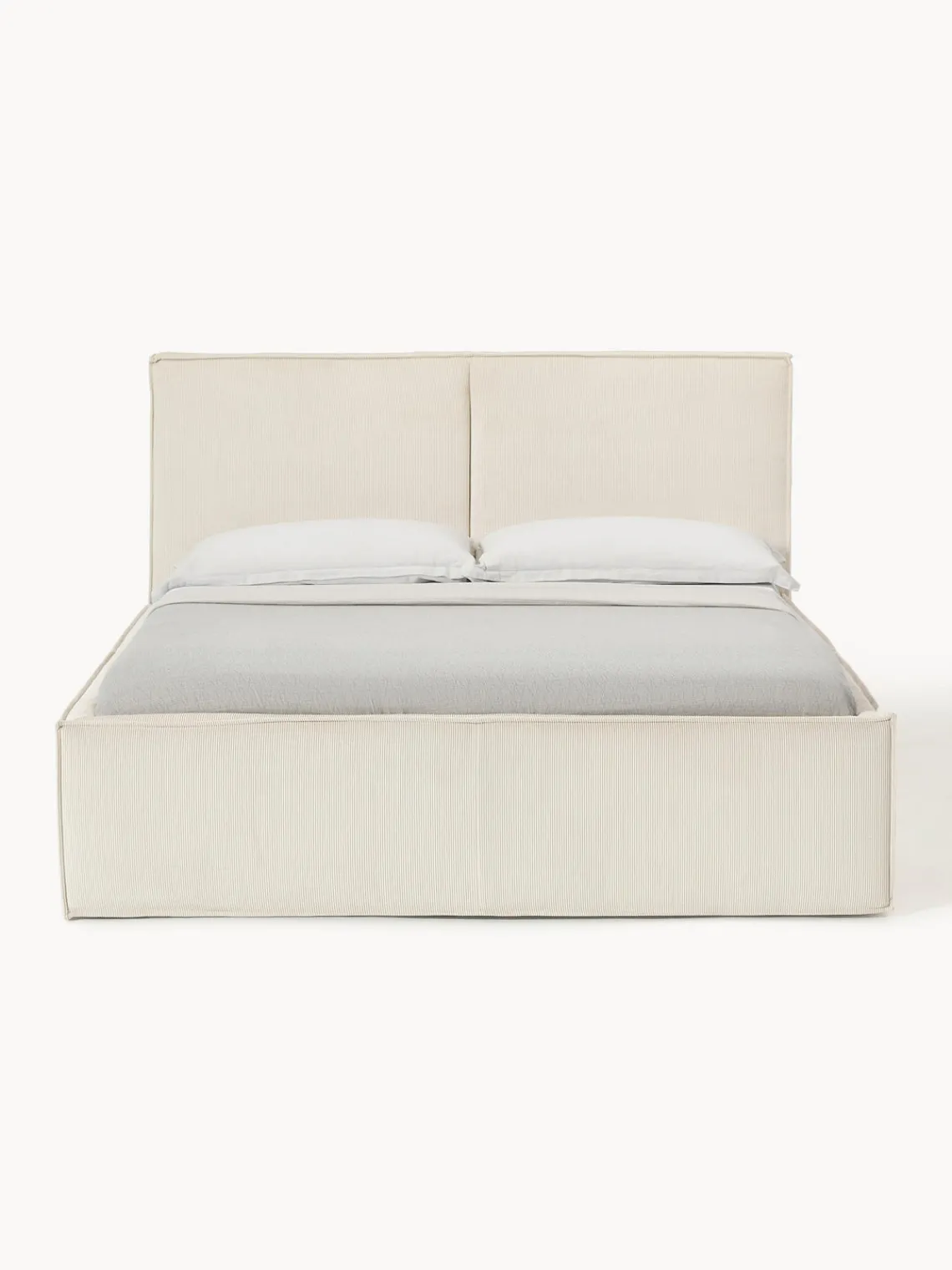 Westwing Collection Cama tapizada de pana con espacio de almacenaje Dream^ Camas Tapizadas|Camas