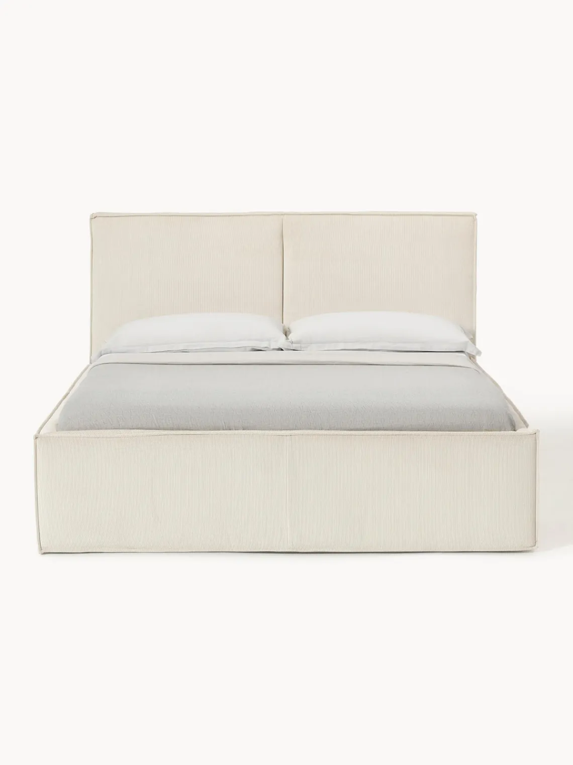 Westwing Collection Cama tapizada de pana con espacio de almacenaje Dream^ Camas Tapizadas|Camas