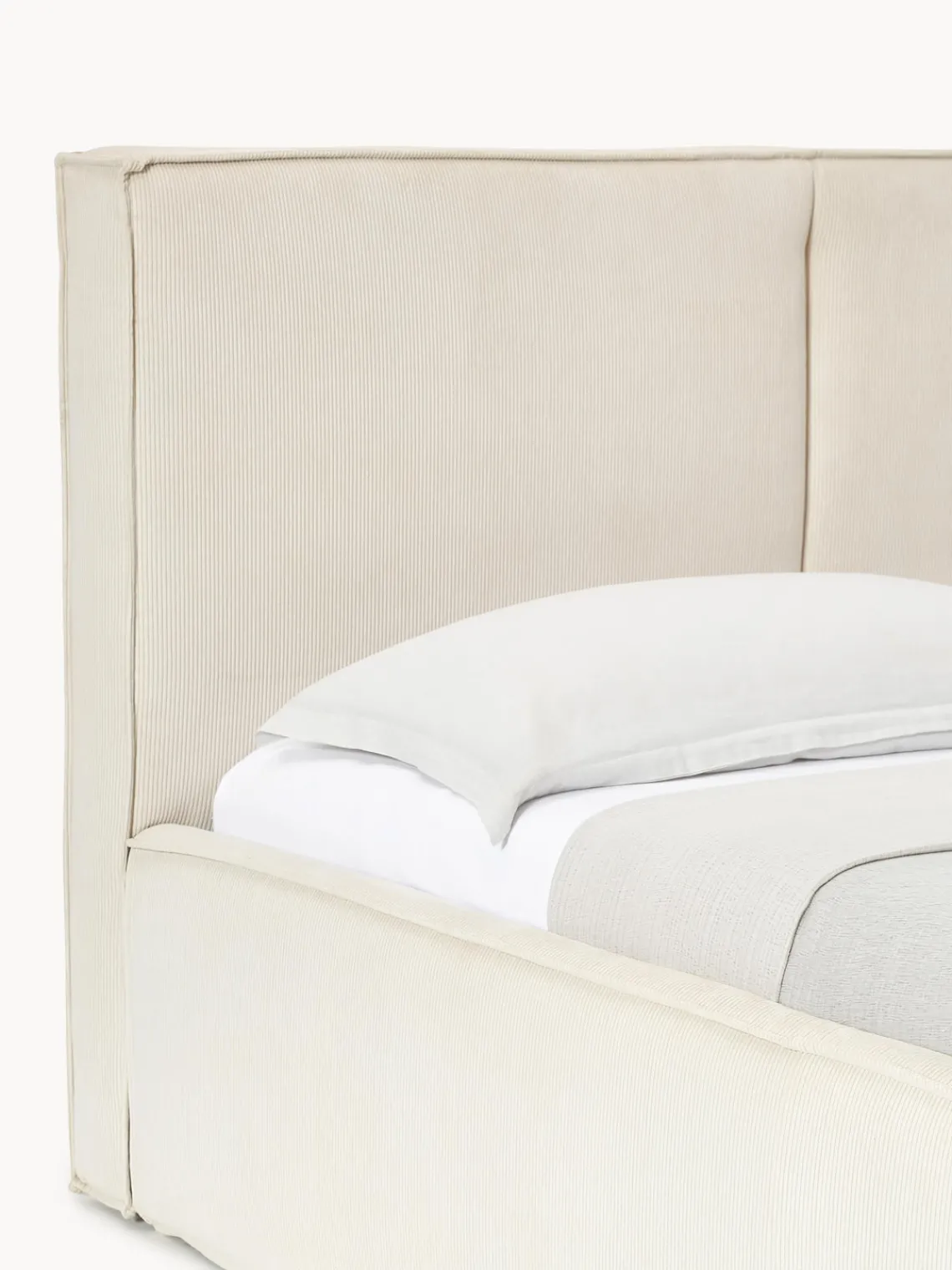 Westwing Collection Cama tapizada de pana con espacio de almacenaje Dream^ Camas Tapizadas|Camas