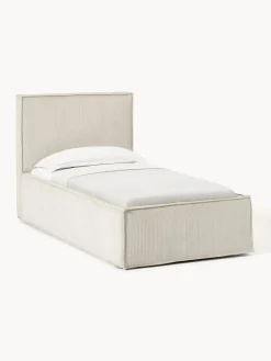 Westwing Collection Cama tapizada de pana con espacio de almacenamiento Dream