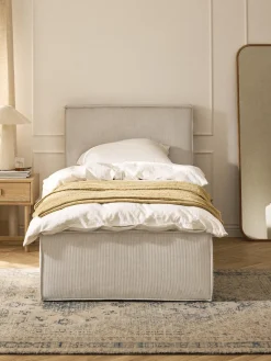 Westwing Collection Cama tapizada de pana con espacio de almacenamiento Dream