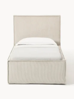 Westwing Collection Cama tapizada de pana con espacio de almacenamiento Dream