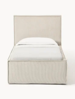 Westwing Collection Cama tapizada de pana con espacio de almacenamiento Dream