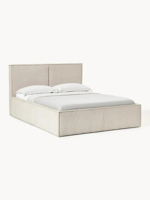 Westwing Collection Cama tapizada de pana con espacio de almacenamiento Dream^ Camas Tapizadas|Camas