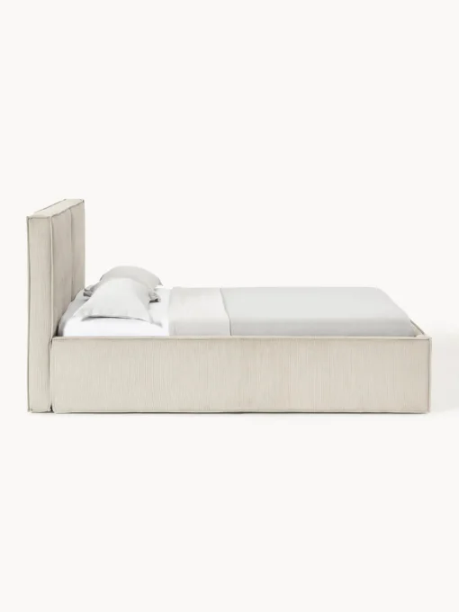 Westwing Collection Cama tapizada de pana con espacio de almacenamiento Dream^ Camas Tapizadas|Camas