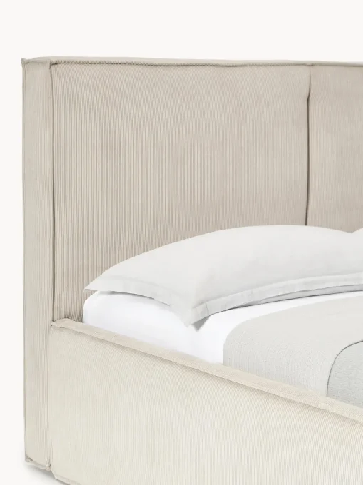 Westwing Collection Cama tapizada de pana con espacio de almacenamiento Dream^ Camas Tapizadas|Camas