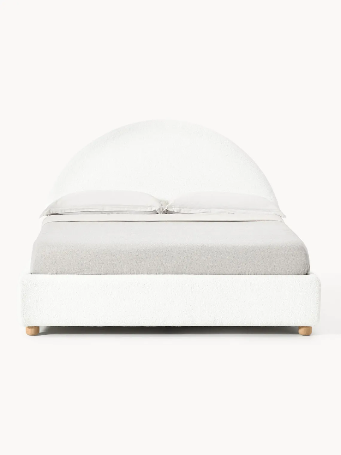 Westwing Collection Cama tapizada en borreguillo Ebba, con espacio de almacenamiento^ Camas Tapizadas|Camas