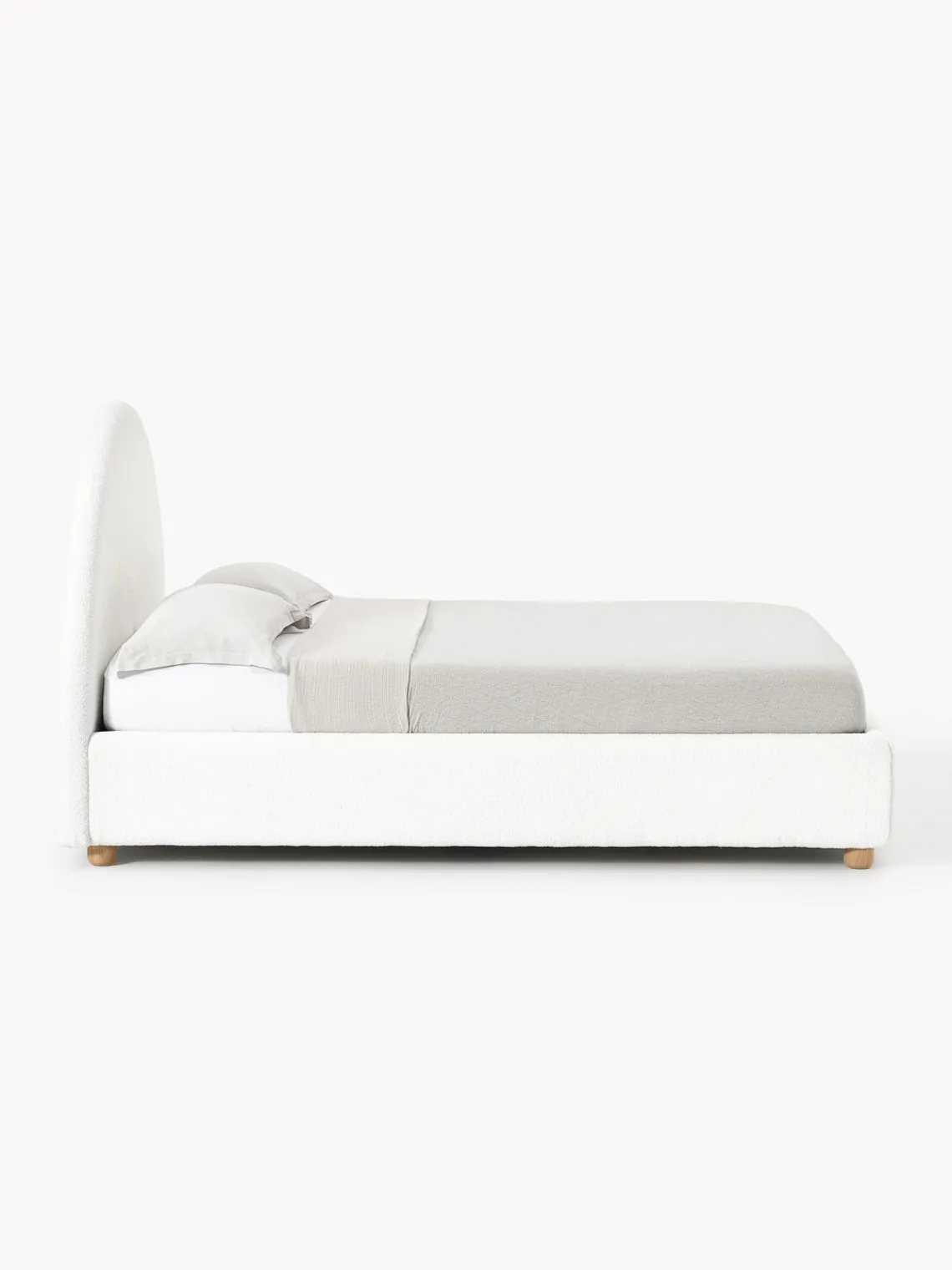 Westwing Collection Cama tapizada en borreguillo Ebba, con espacio de almacenamiento^ Camas Tapizadas|Camas